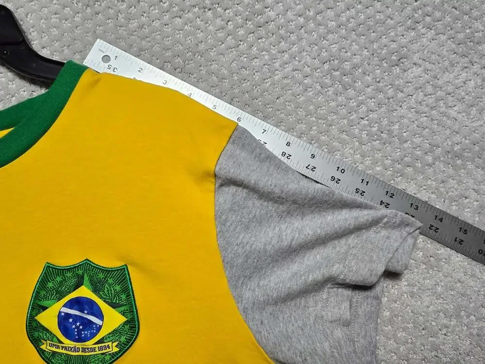 Adidas Originals Brazil National Team Casual T-Shirt Yellow/Grey F77289